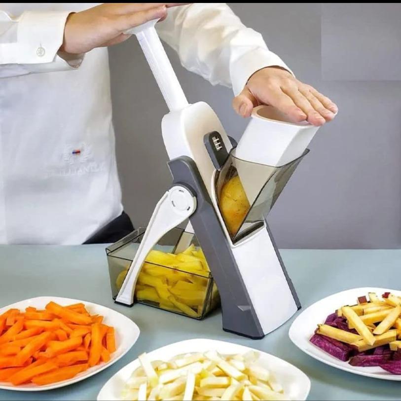 Slicer for Vegetables, Meal Prep with Thickness, Size Adjustment  Stainless Steel &amp; Plastic